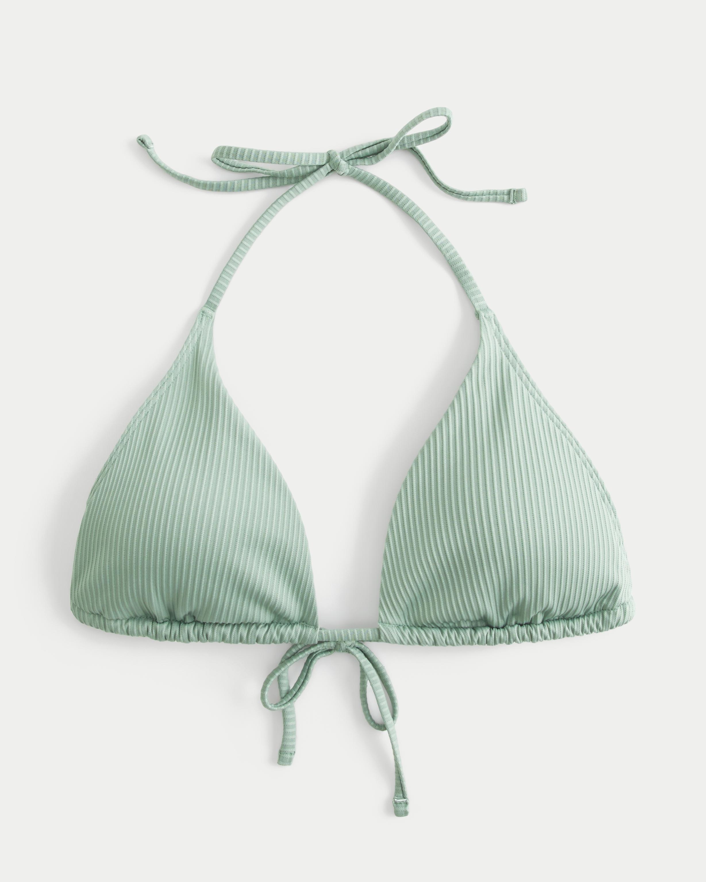 Ribbed Multi-Way Triangle Bikini Top Product Image