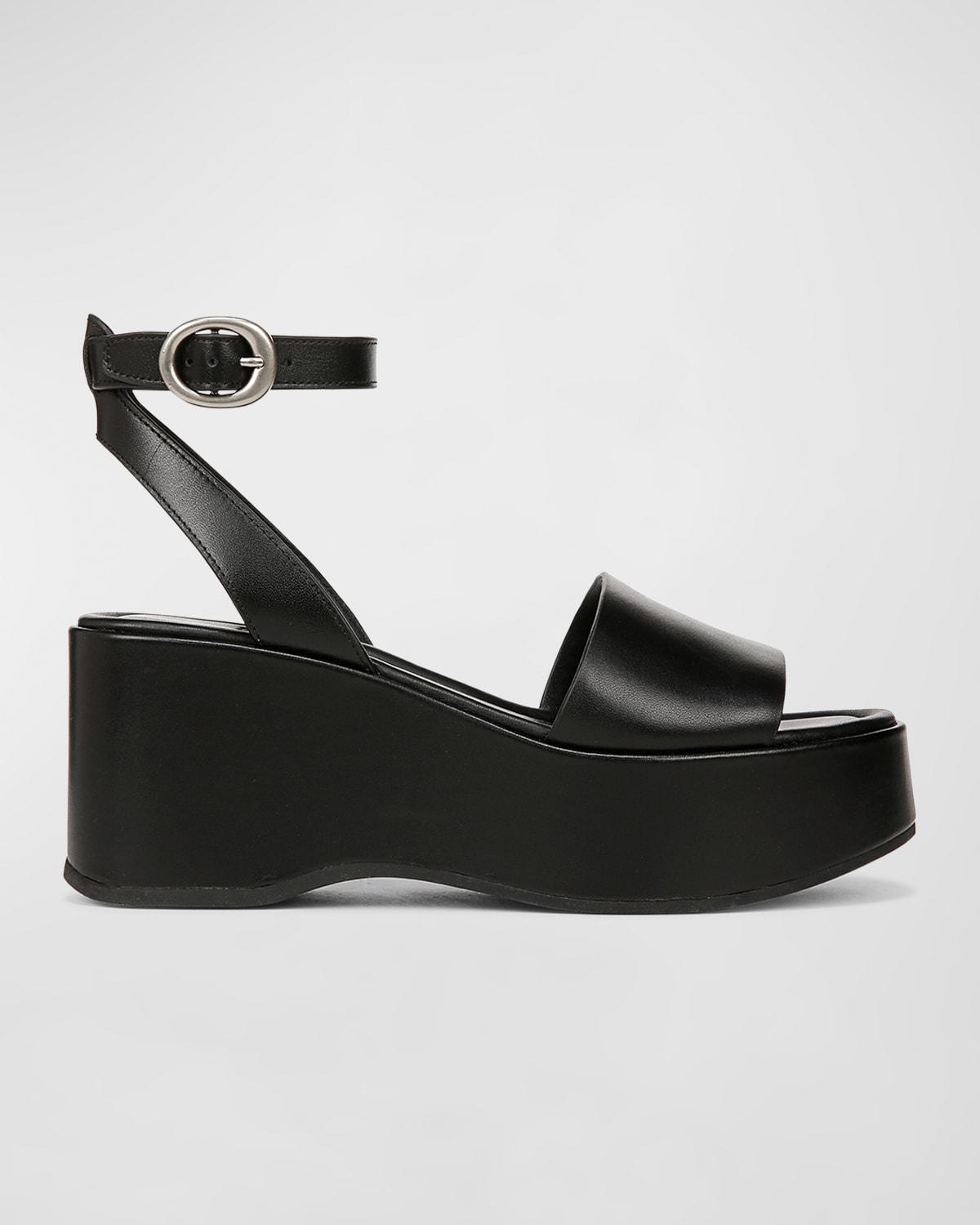 Phillipa Leather Ankle-Strap Platform Sandals Product Image