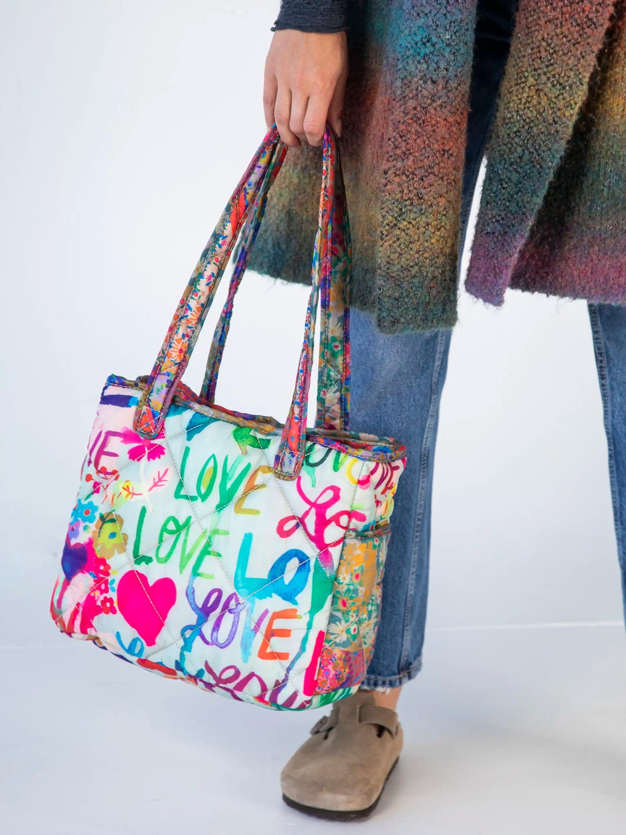 Reversible Puffy Tote Bag - Medium Love Product Image