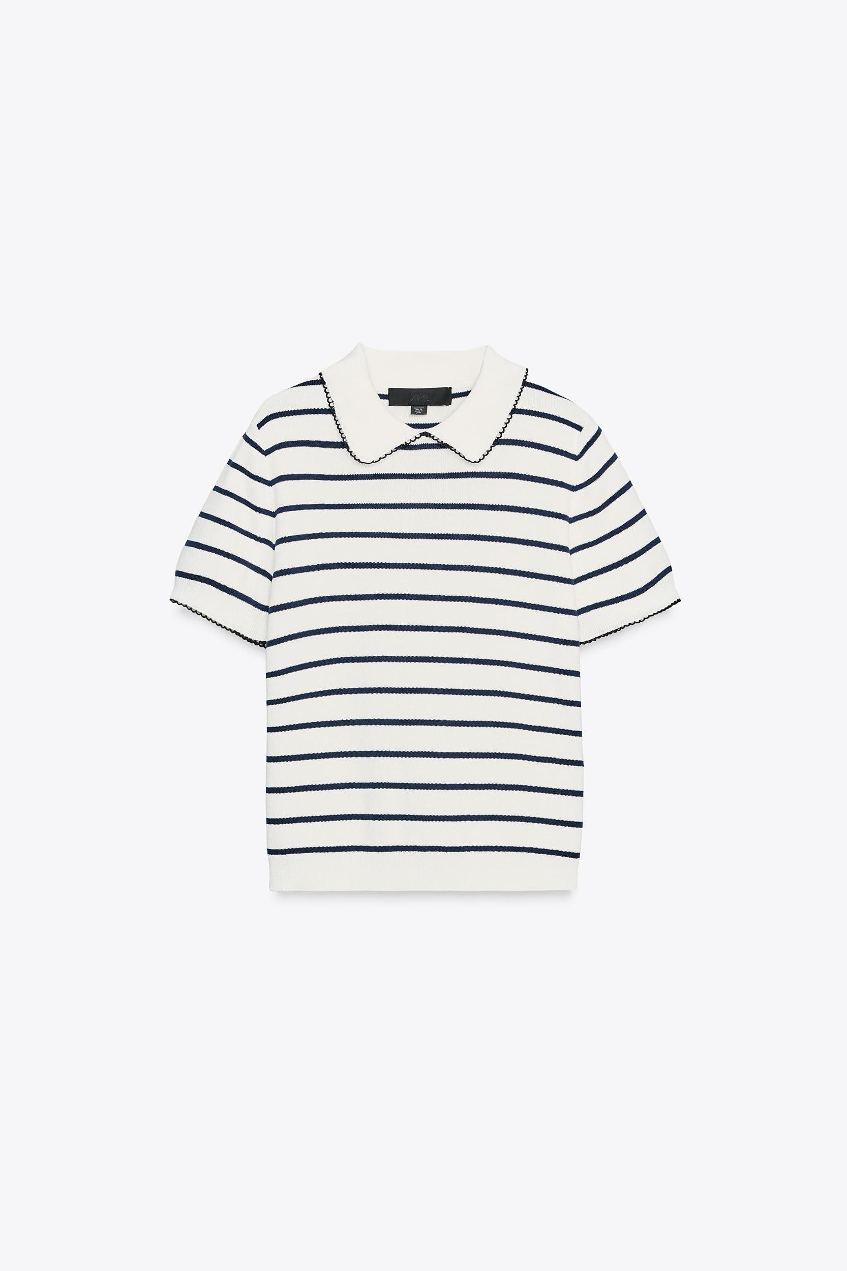 CONTRAST TRIM KNIT TOP Product Image