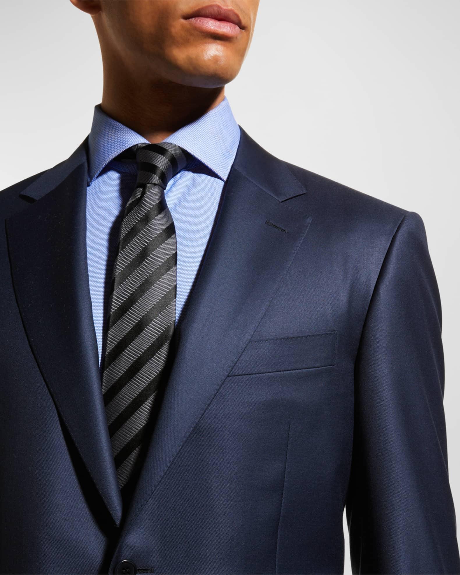 Men's Solid Wool Two-Piece Suit Product Image