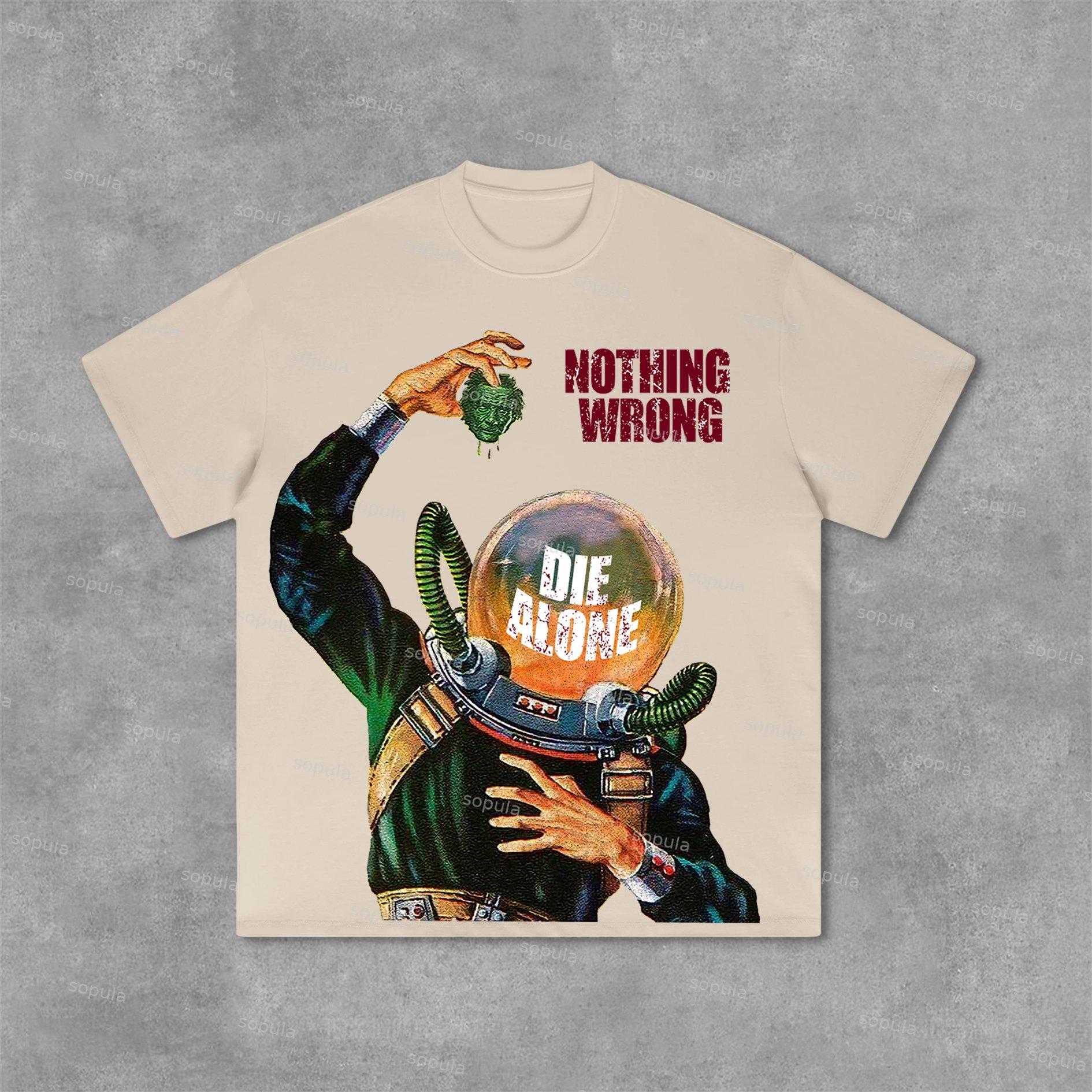 Sopula Nothing Wrong Graphic Print Cotton T-Shirt Product Image