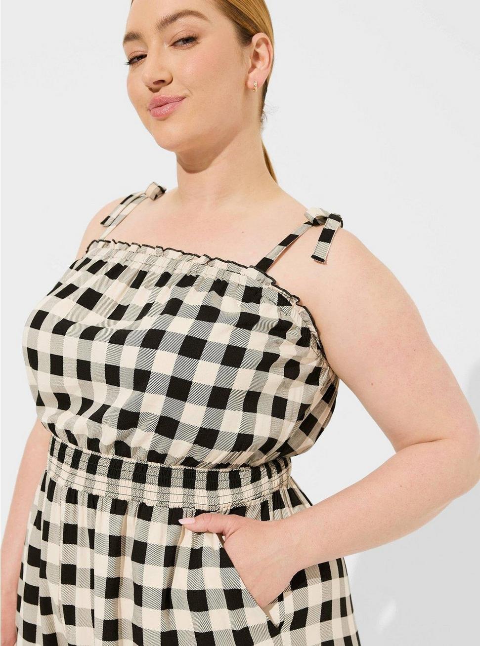 Stretch Challis Tie Strap Romper Product Image