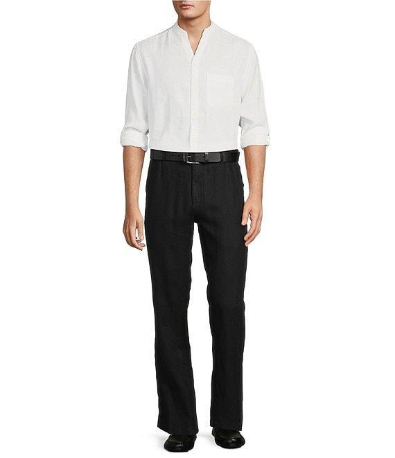 Caribbean Big & Tall Flat Front Fancy Linen Pants Product Image