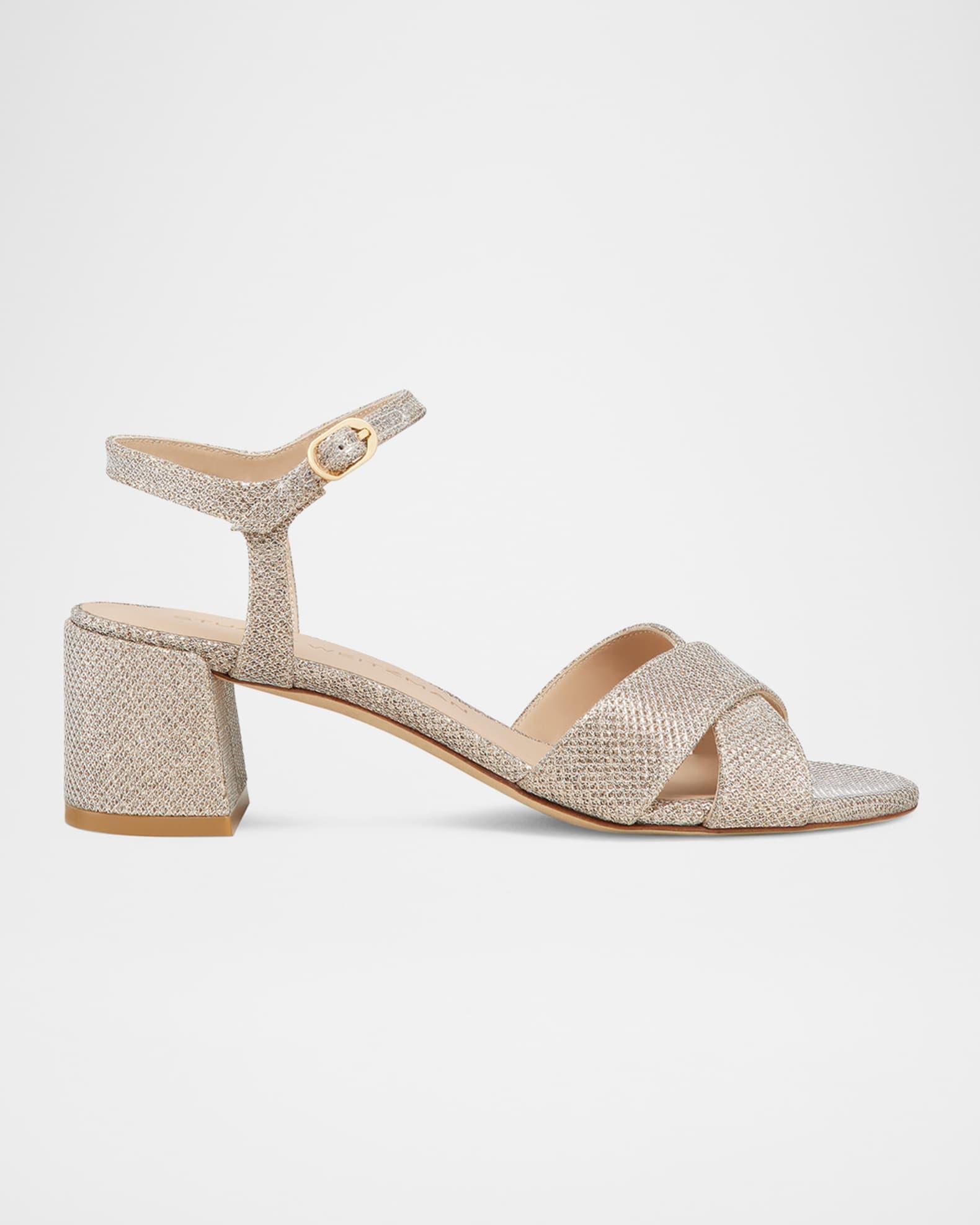 Dayna Metallic Crisscross Ankle-Strap Sandals Product Image