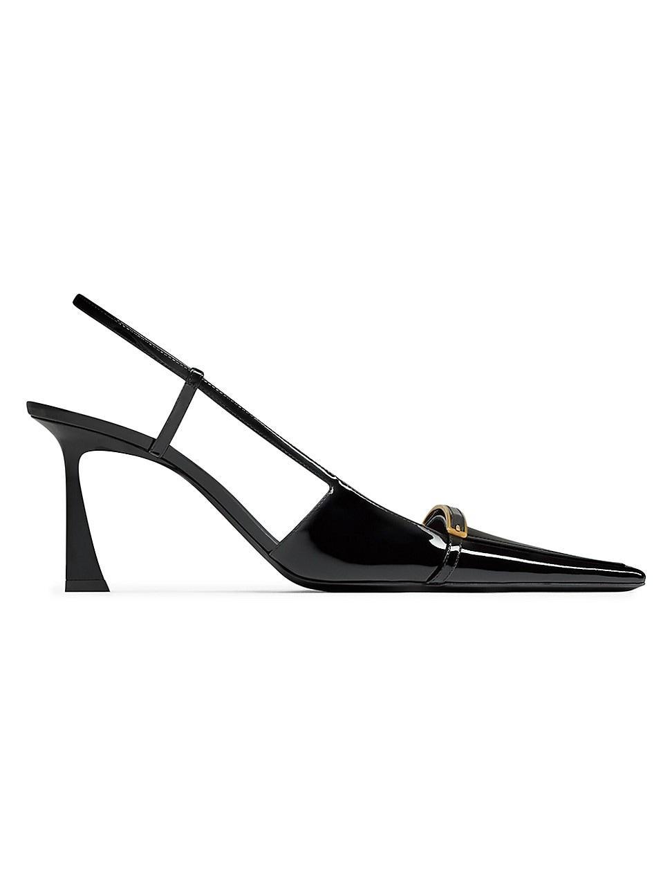 Saint Laurent Womens Jacqueline Slingback Pumps in Patent Leather Product Image