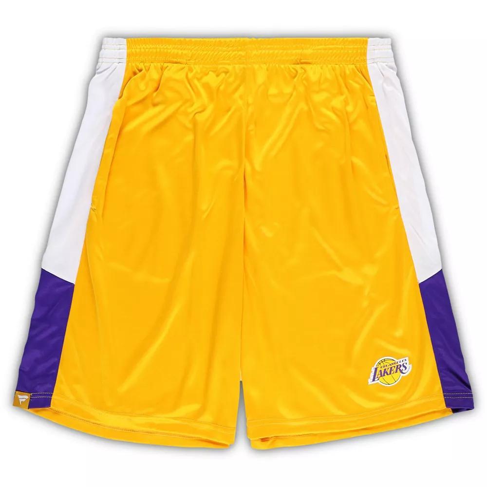 Men's Fanatics Branded Gold Los Angeles Lakers Big & Tall Champion Rush Practice Shorts,  Product Image