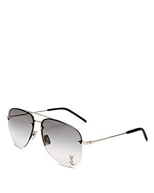 Saint Laurent Classic 11 M Brow Bar Aviator Sunglasses, 59mm Product Image