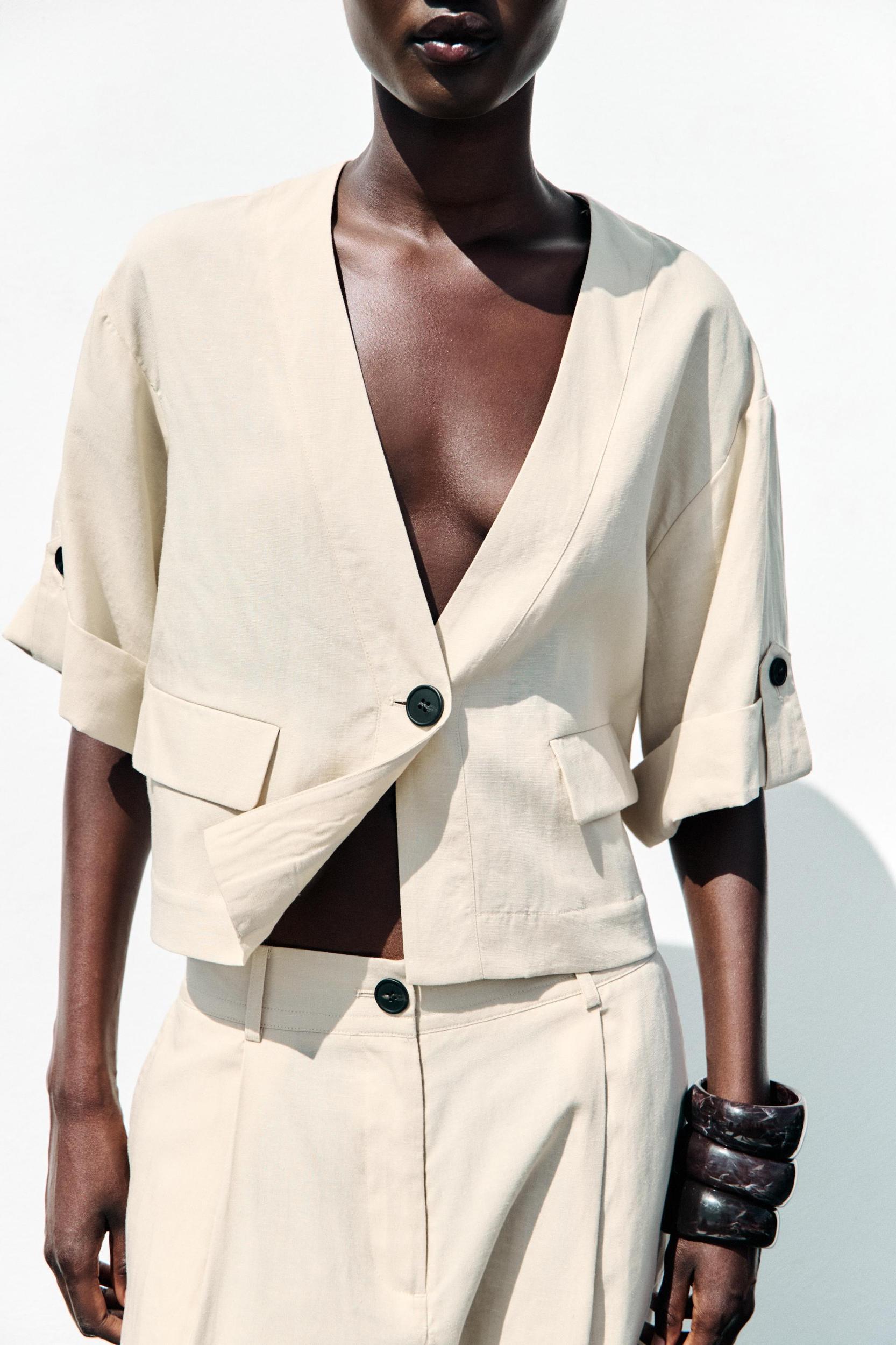 PLEATED ELASTIC WAIST PANTS Product Image