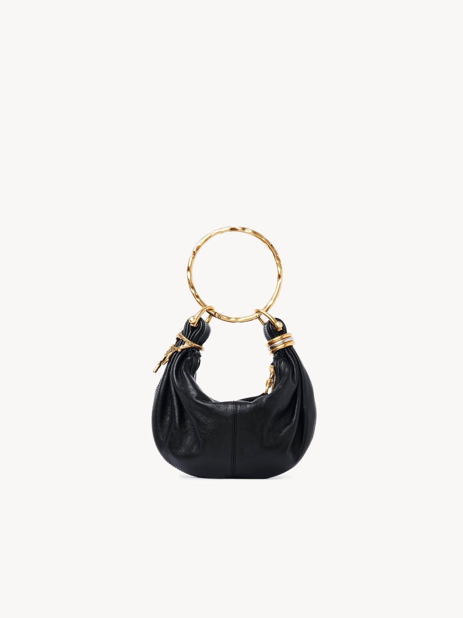 Mini Bracelet Hobo bag in grained leather Product Image