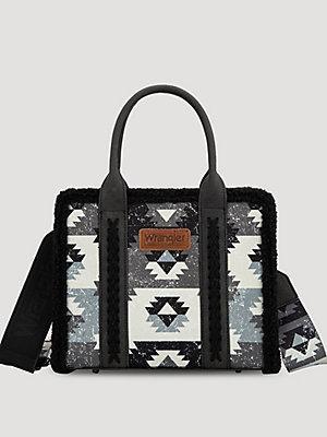 Southwest Sherpa Trim Small Tote | Women's ACCESSORIES | Wrangler® Product Image