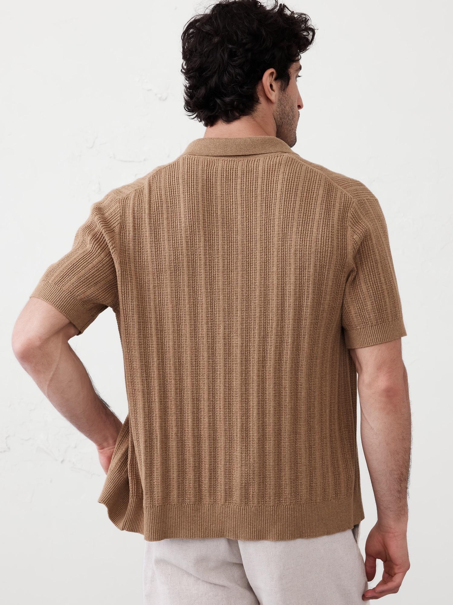 Textured Sweater Polo Product Image