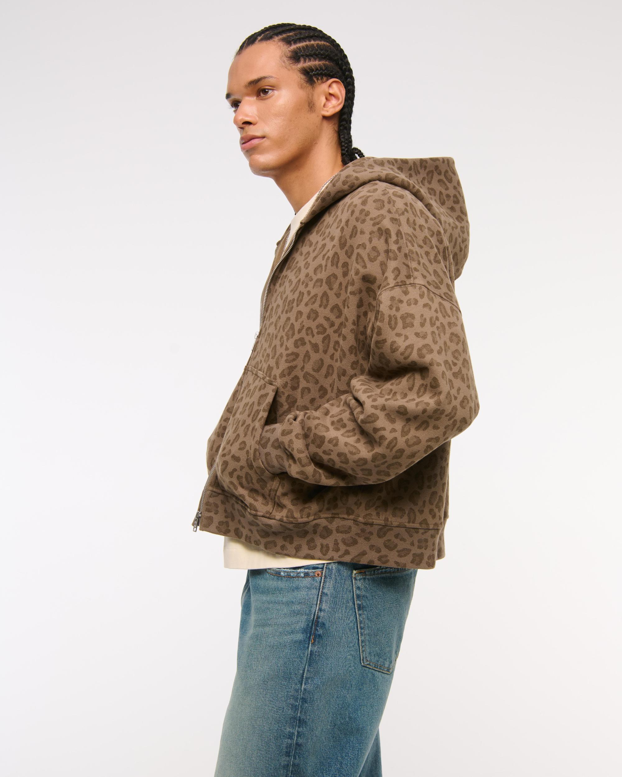 Cropped Essential Full-Zip Hoodie Product Image