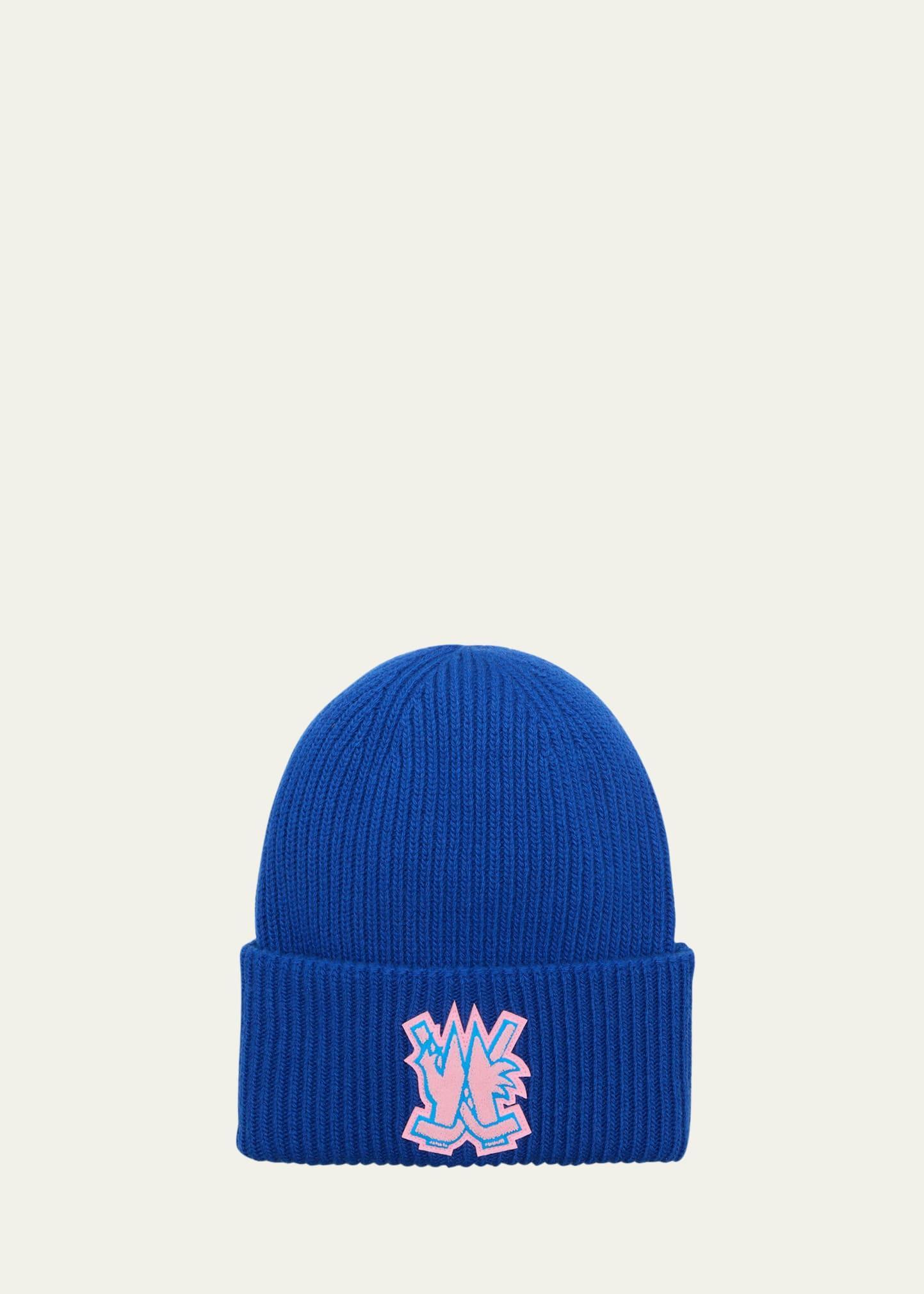 Mens Hockey Stick Logo Ribbed Beanie Hat Product Image