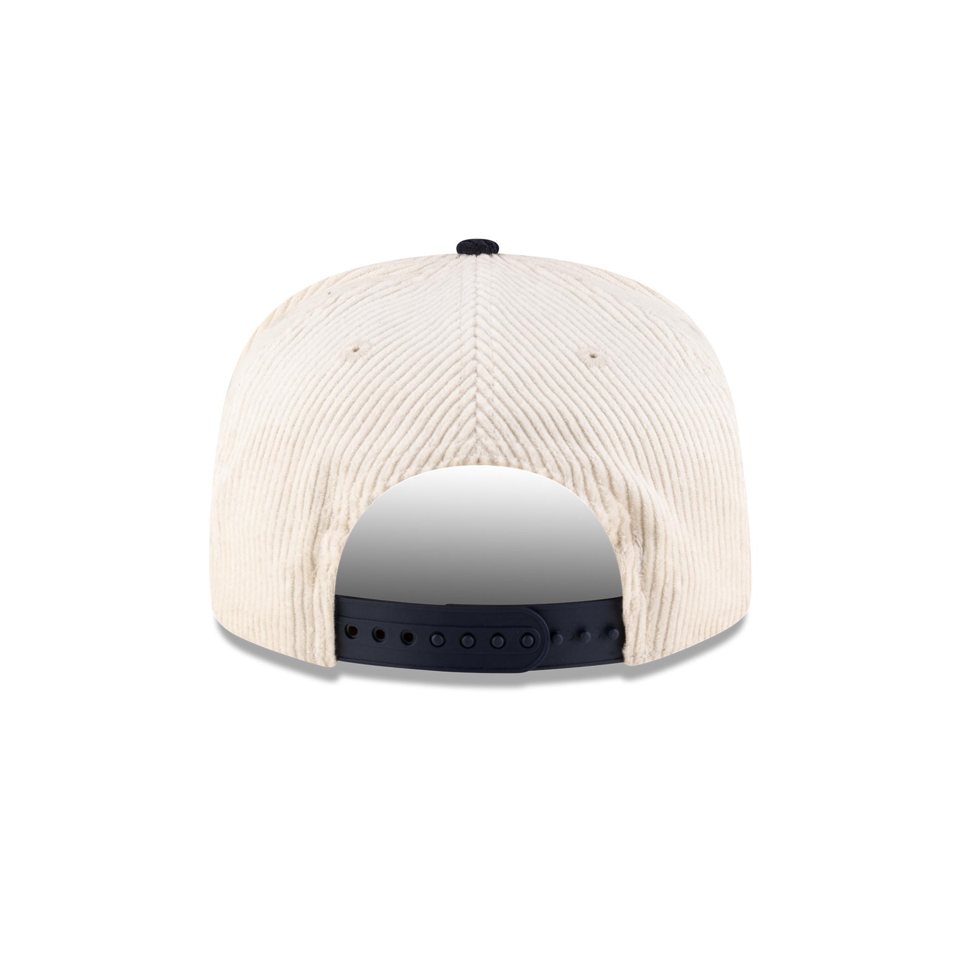 New Era Branded Paragon Corduroy Chrome White Split Panel 9FIFTY Snapback Hat Male Product Image