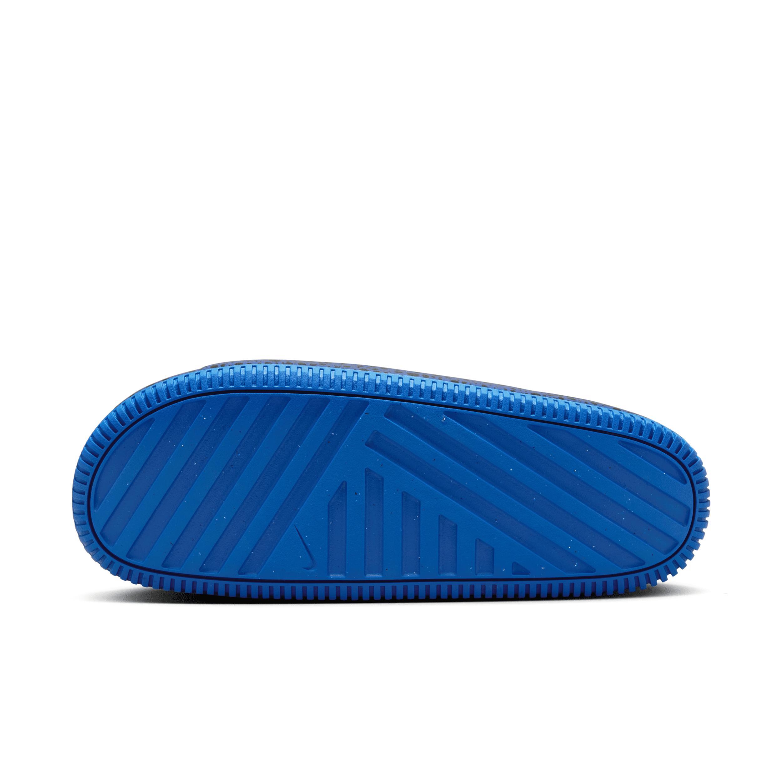 NIKE Mens  Calm Slides Print Ns In Racer Blue/dk Obsidian/racer Blue Product Image