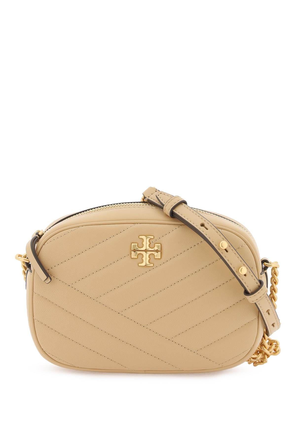 TORY BURCH Chevron Small Kira Camera Bag In Beige Product Image