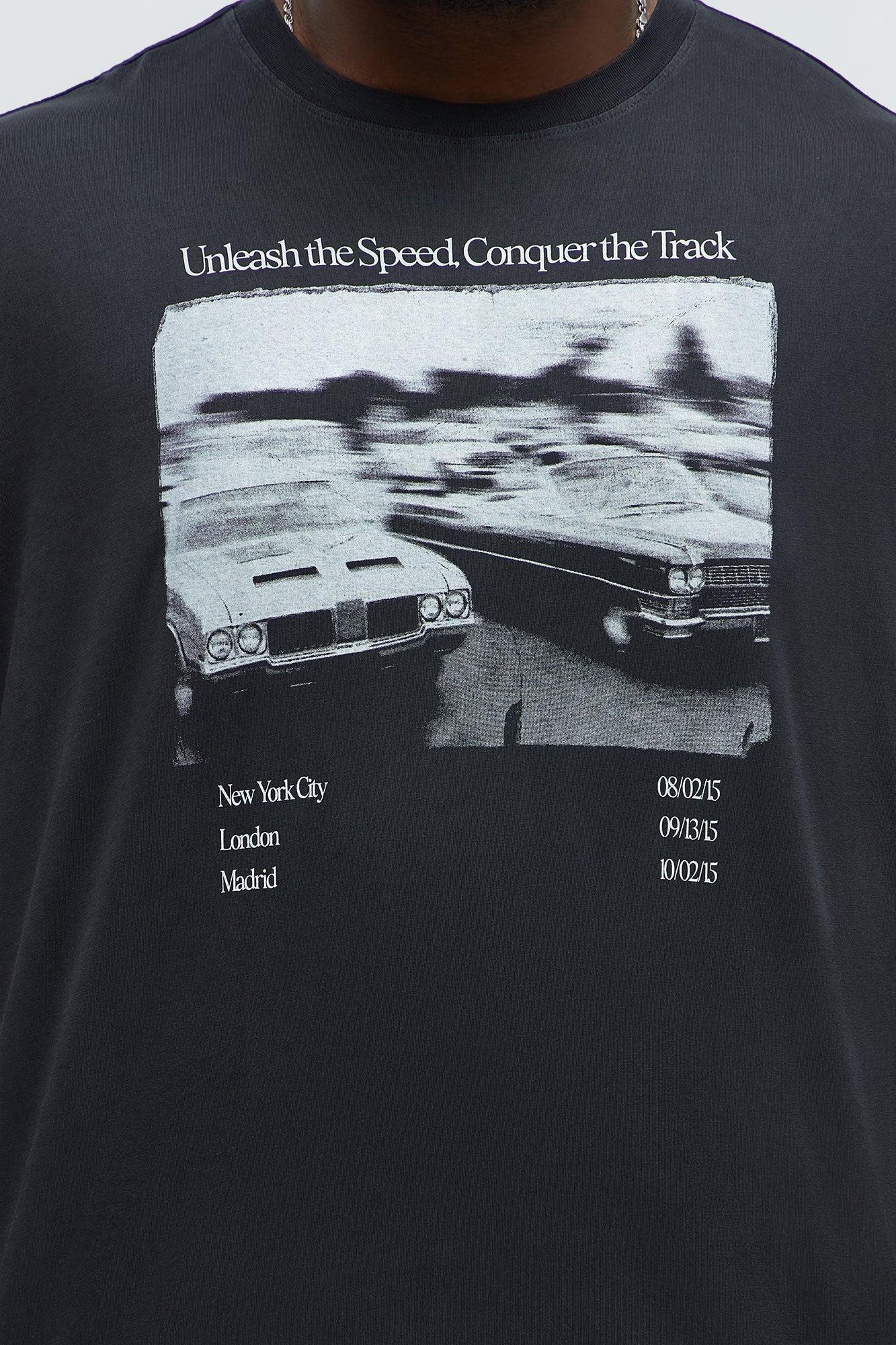 Unleash The Speed Oversized Short Sleeve Tee - Black Product Image