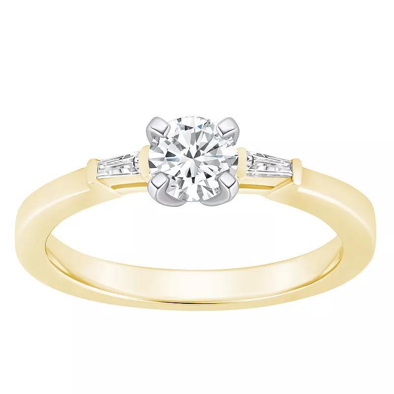 Alyson Layne 14k Gold 1/2 Carat T.W. Diamond Round Cut Engagement Ring, Women's, Size: 6, Two Tone Product Image