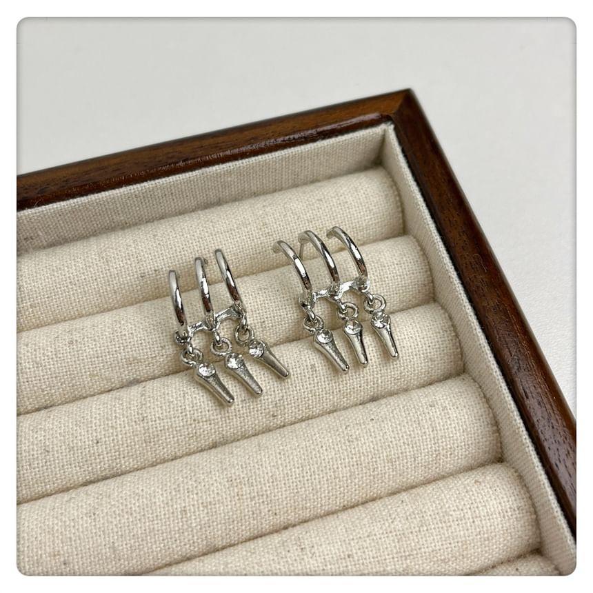 Layered Alloy Drop Earring Product Image