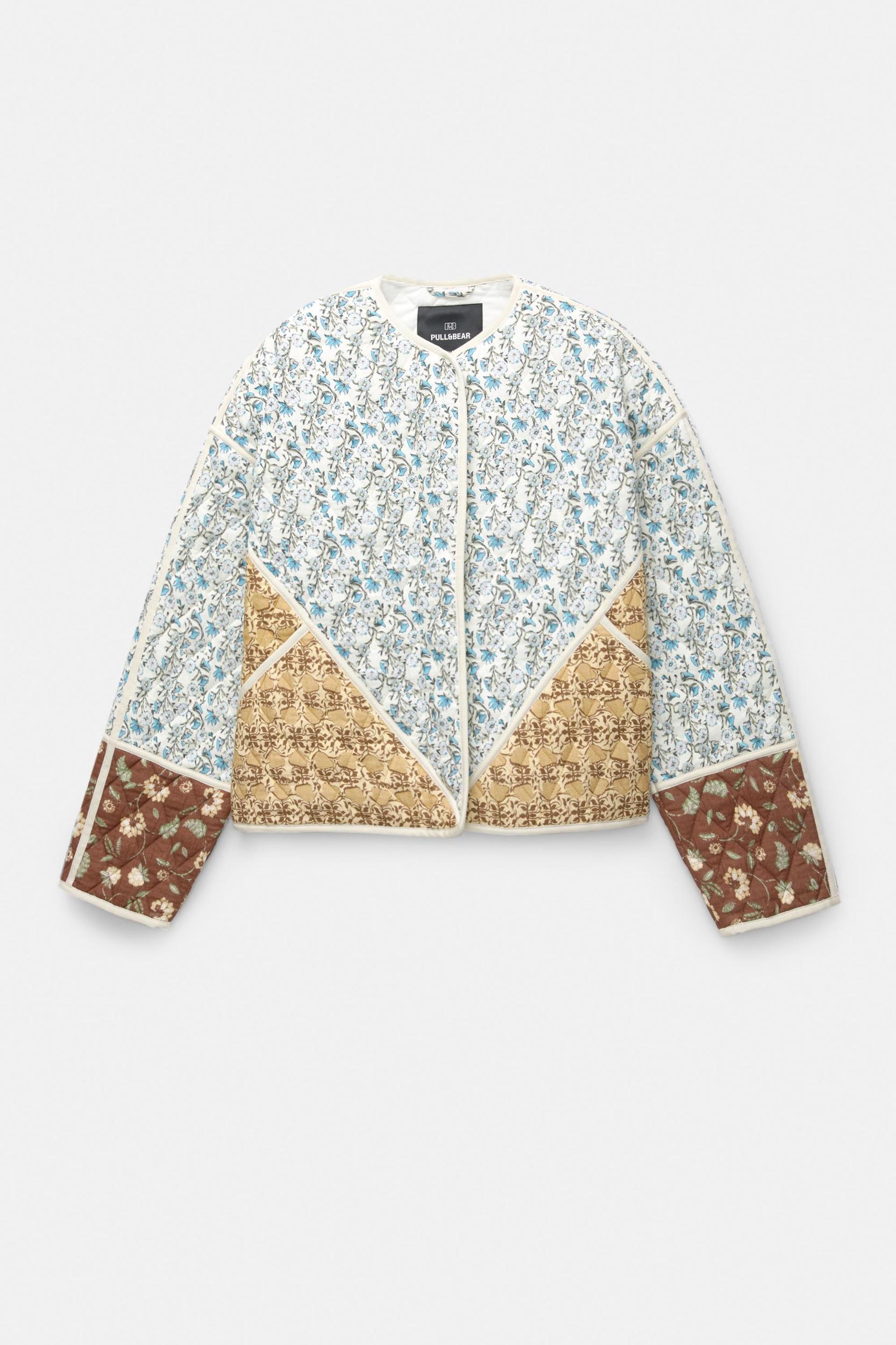 Patchwork puffer jacket Product Image