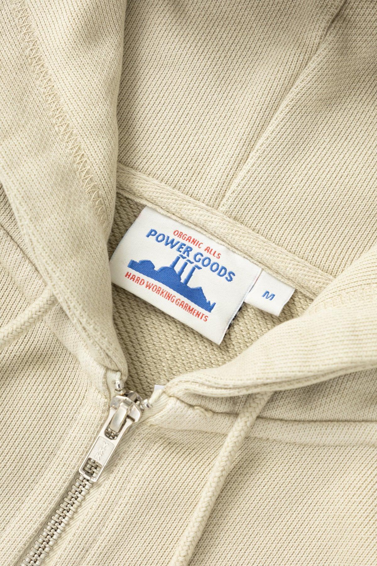 Power Goods - Loopback Zip Hoodie - Bone Product Image