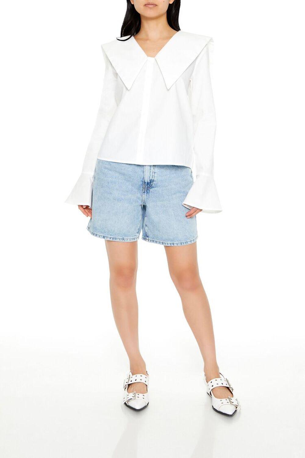 Poplin Chelsea Collar Shirt | Forever 21 Product Image