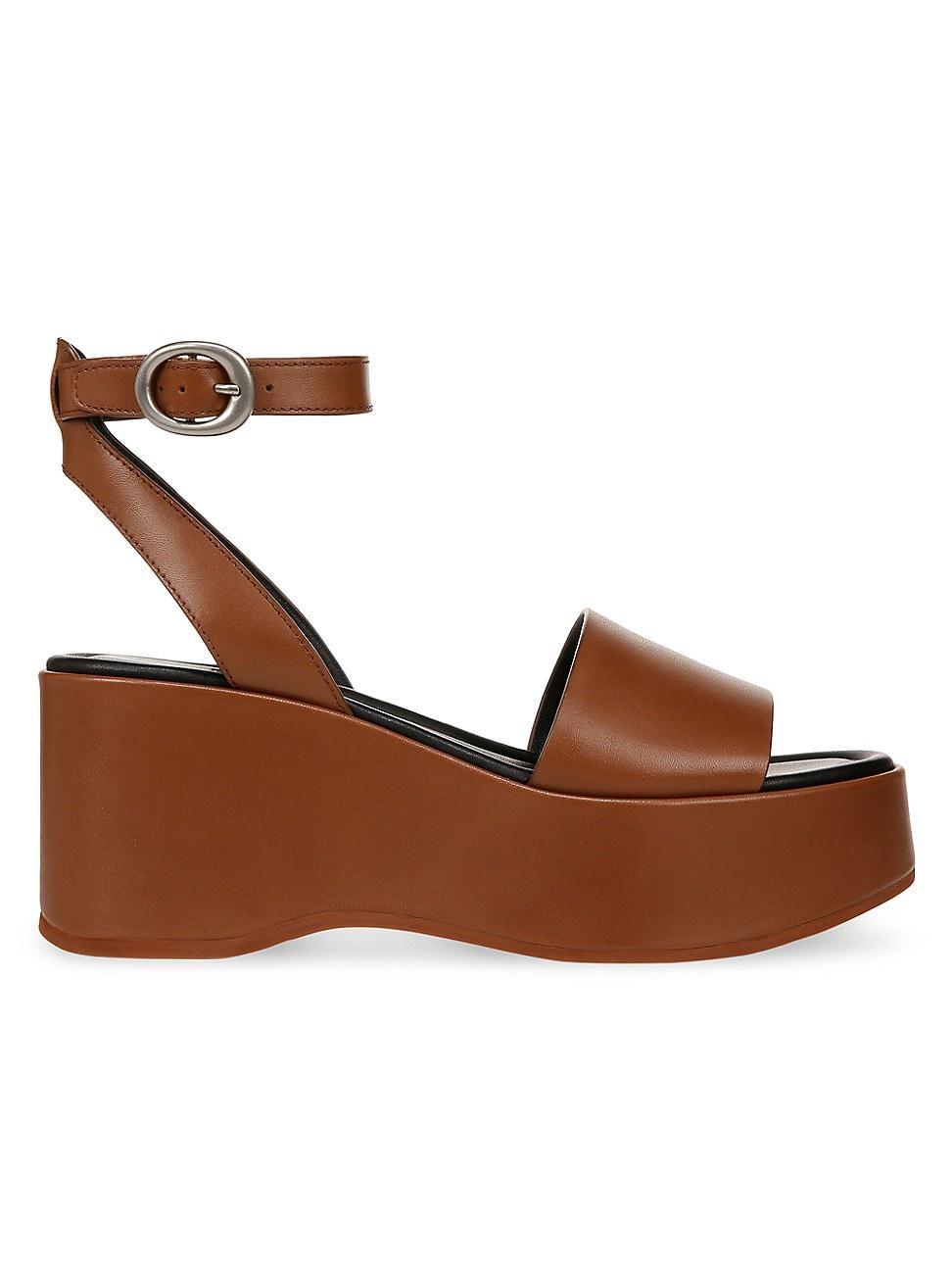 Phillipa Leather Ankle-Strap Platform Sandals Product Image