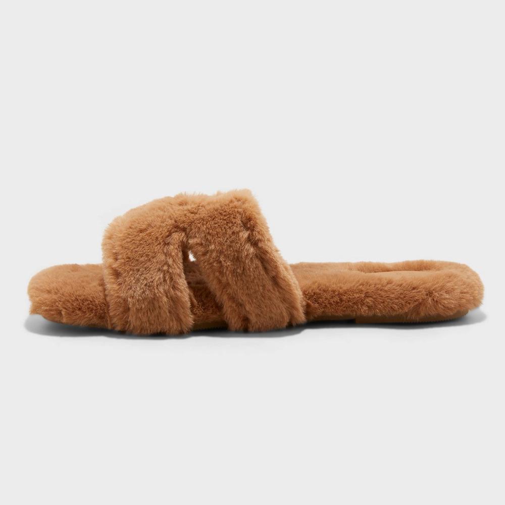 Womens Sage Slide Slippers - A New Day Tan 7 Product Image