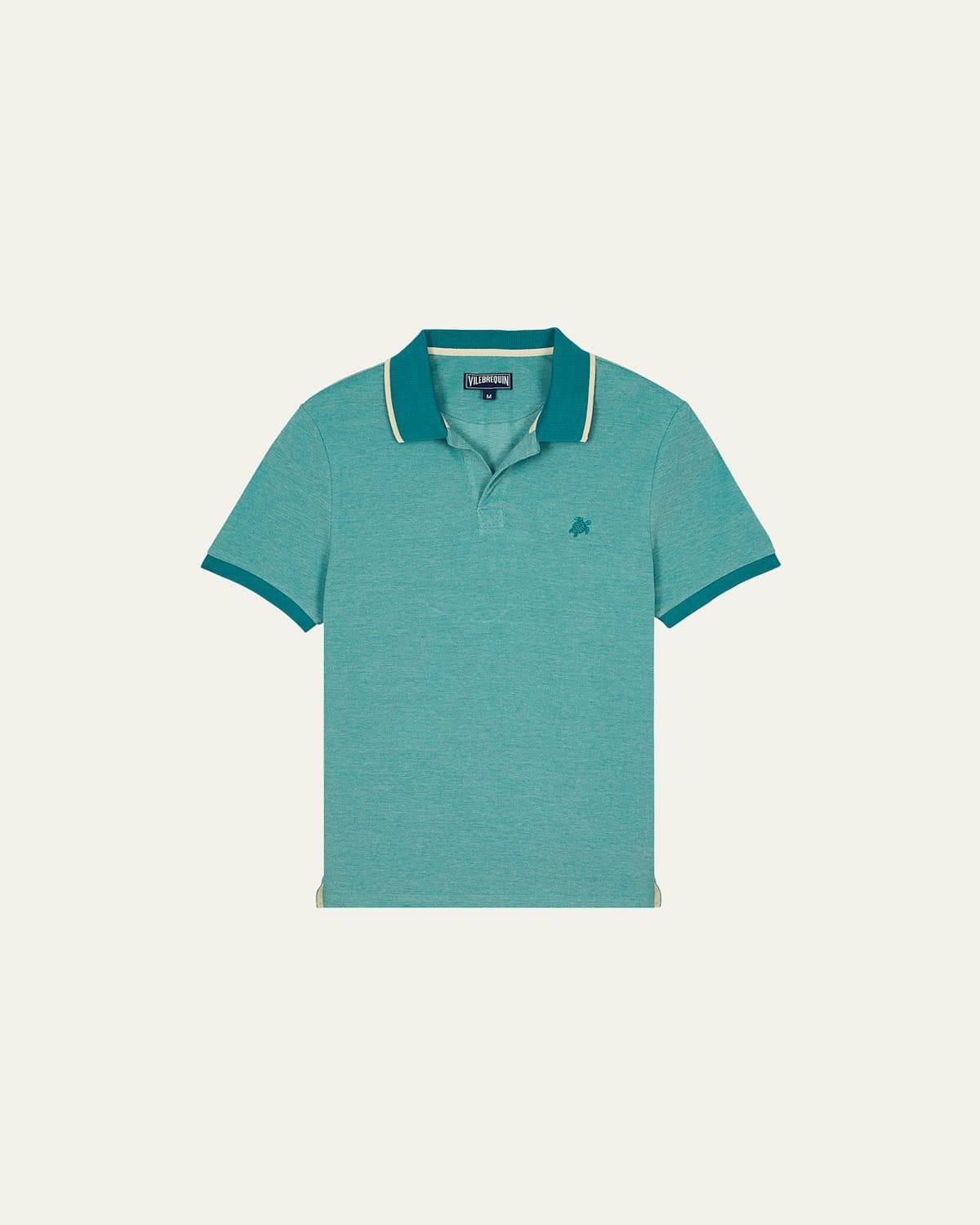 Mens Pique Changeant Polo Shirt Product Image