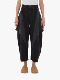 CROPPED SCULPTURAL DENIM JEANS in black | JW Anderson US  Product Image