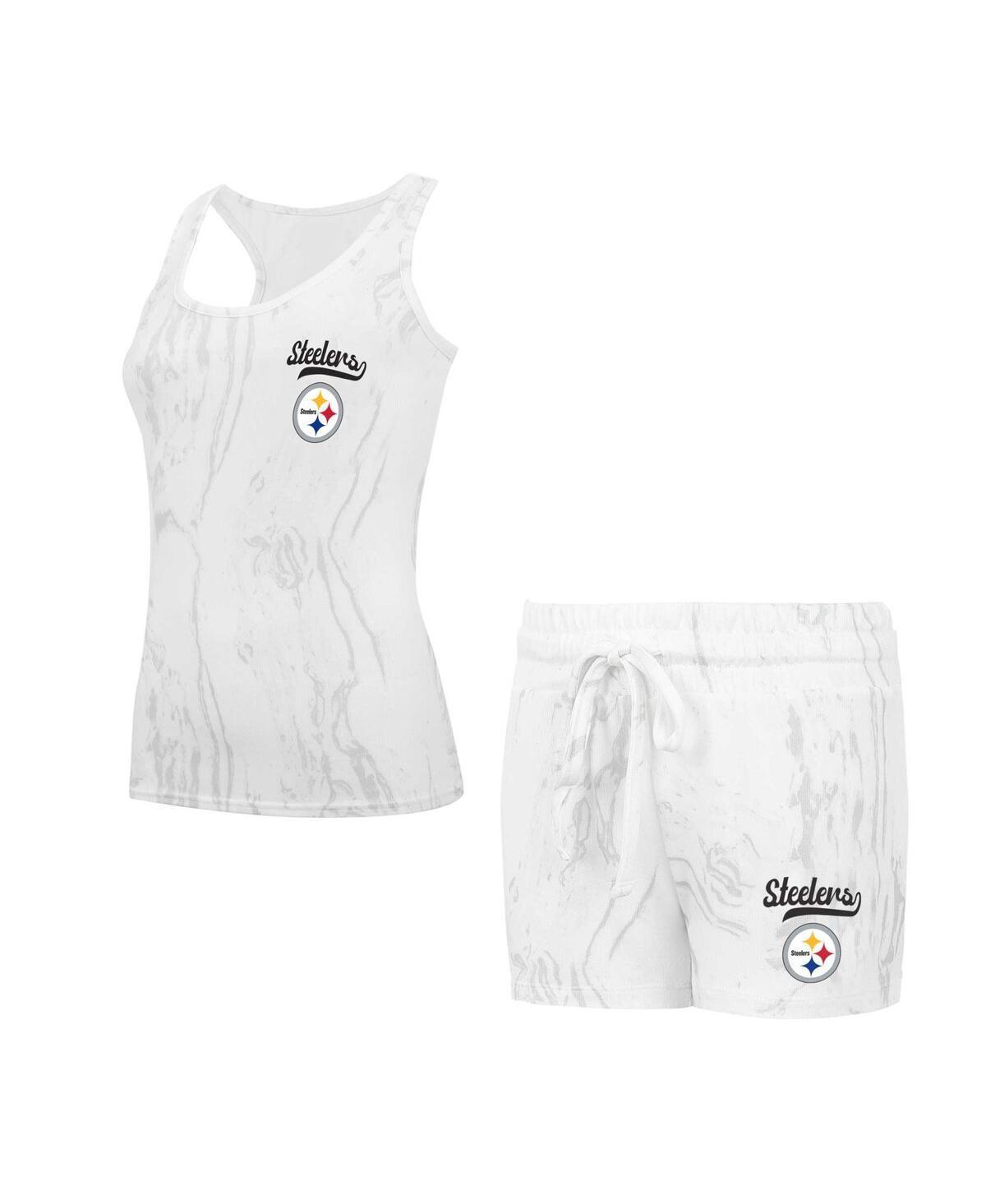 Womens Concepts Sport Pittsburgh Steelers Quartz Hacci Knit Tank Top & Shorts Sleep Set Product Image