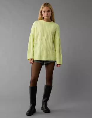 AE Whoa So Soft Cable Knit Sweater Product Image