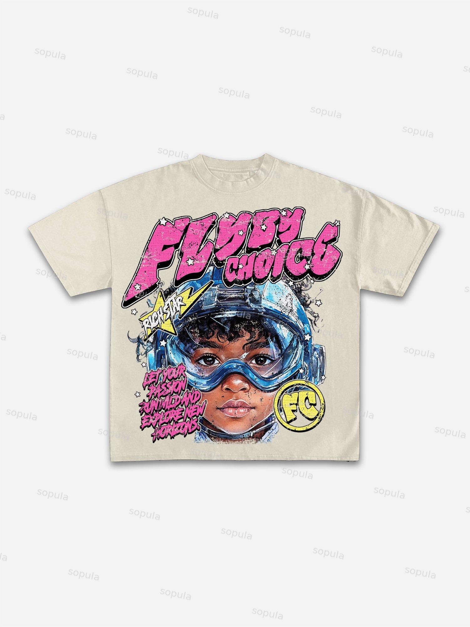 Fly By Choice Graphic Cotton T-shirt Product Image