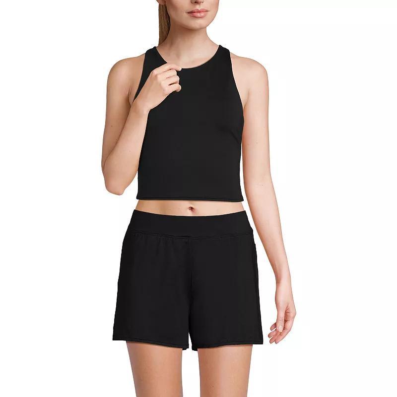 Women's Lands' End High Neck Racerback Tankini Top, Size: 2, Garden Floral Product Image