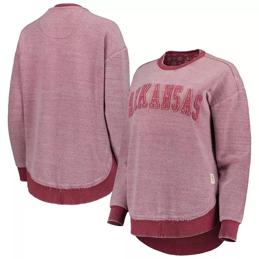 Women's Pressbox Cardinal Arkansas Razorbacks Ponchoville Pullover Sweatshirt,  Product Image