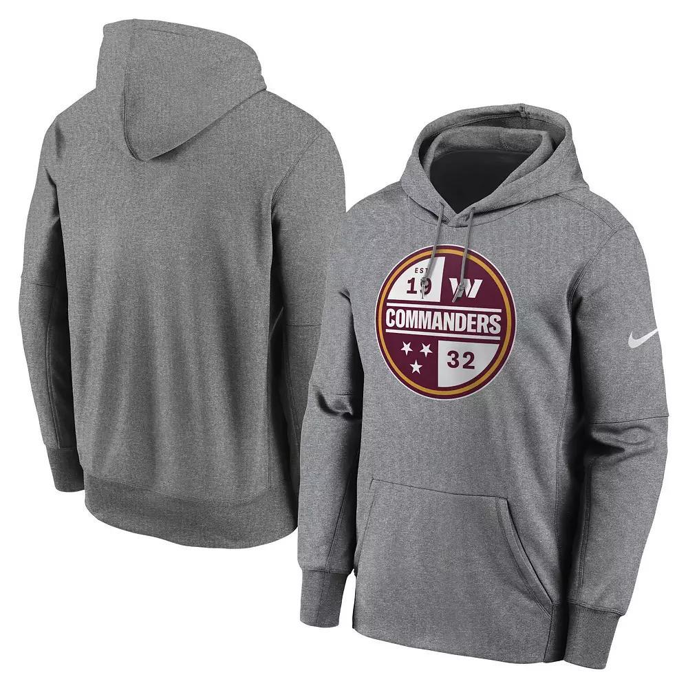 Men's Nike Heathered Gray Washington Commanders Performance Pullover Hoodie,  Product Image