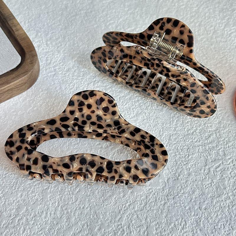 Leopard Print Acetate Hair Claw Clip Product Image