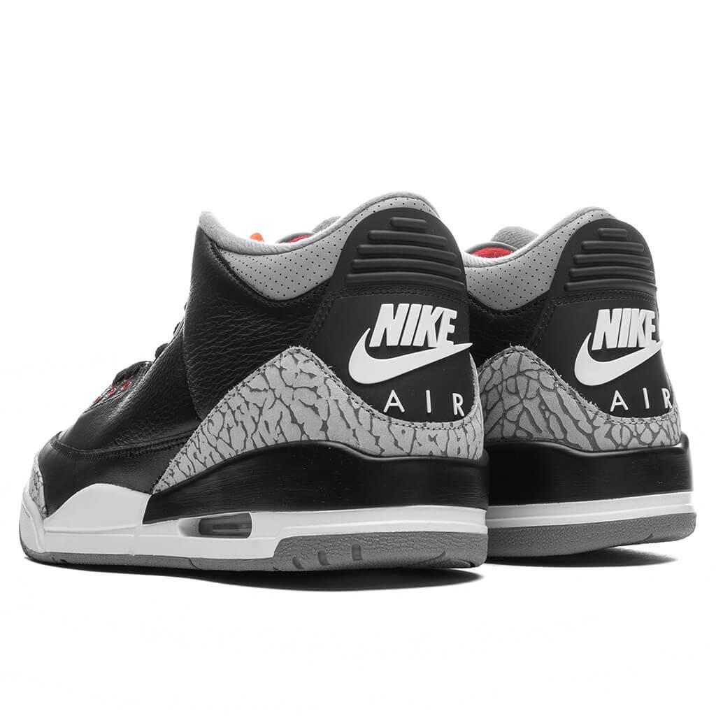 Air Jordan 3 Retro 'Black Cement' - Black/Fire Red/Cement Grey/Summit White Male Product Image