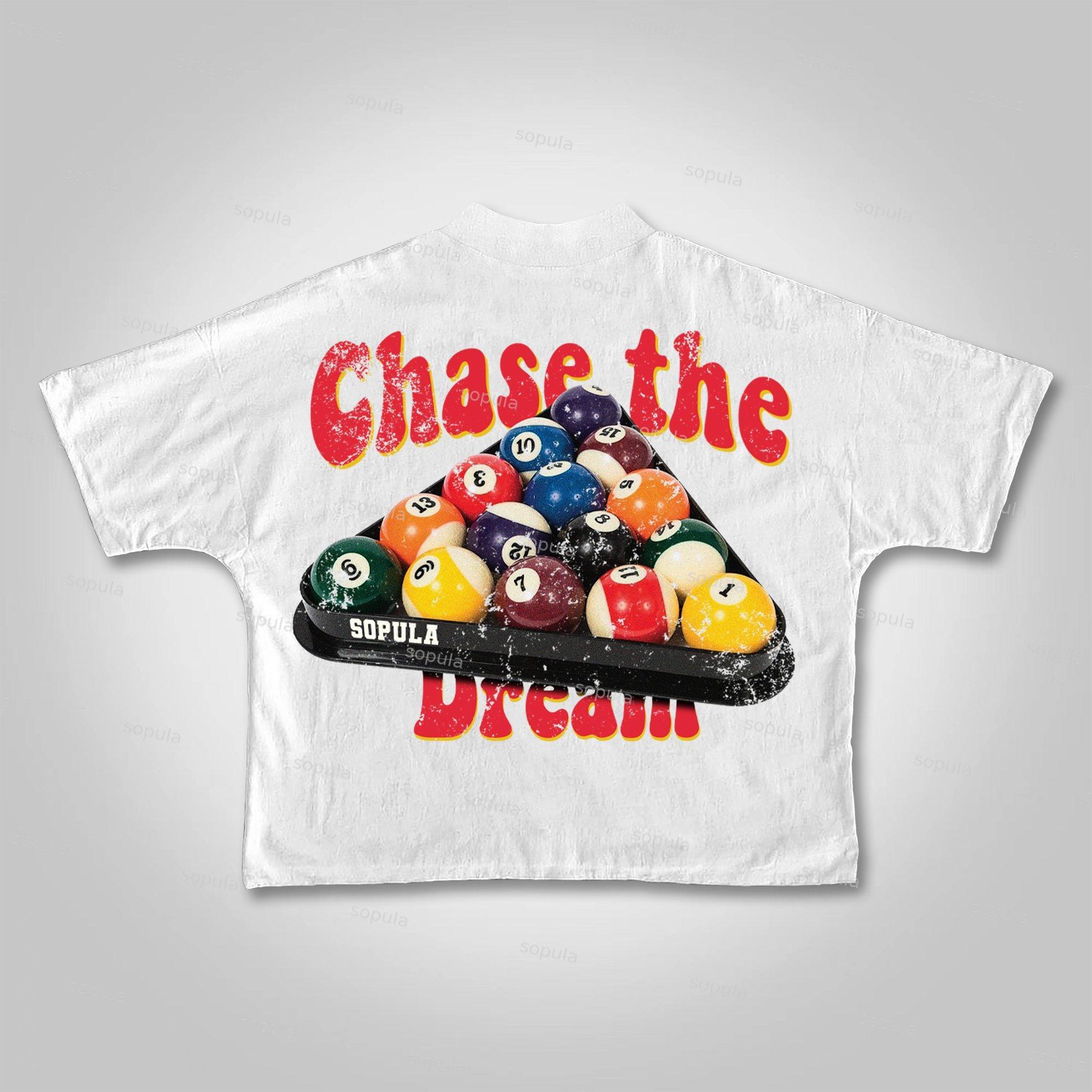 Sopula Chase The Dream Vintage Billiards Graphics Cropped T-Shirts Product Image