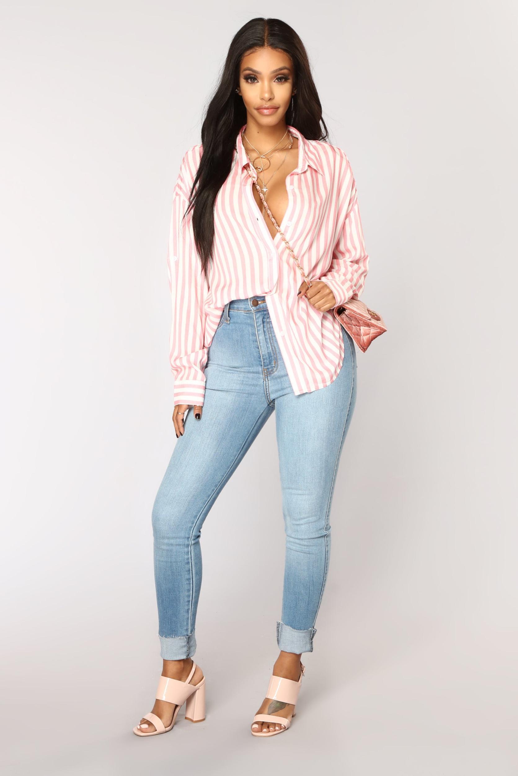 Playin' Games Long Sleeve Top - Pink Product Image