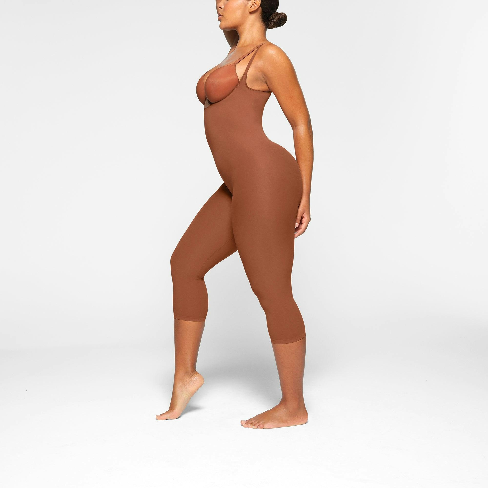 EVERYDAY SCULPT OPEN BUST CATSUIT | BRONZE Product Image