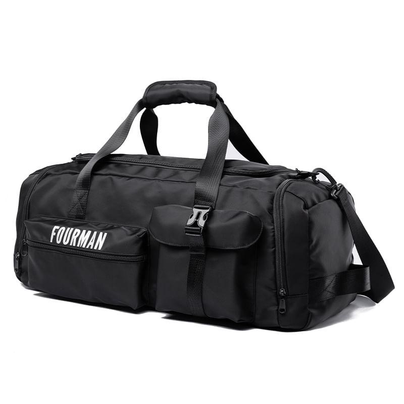 Lettering Print Pocket Duffel Bag Product Image