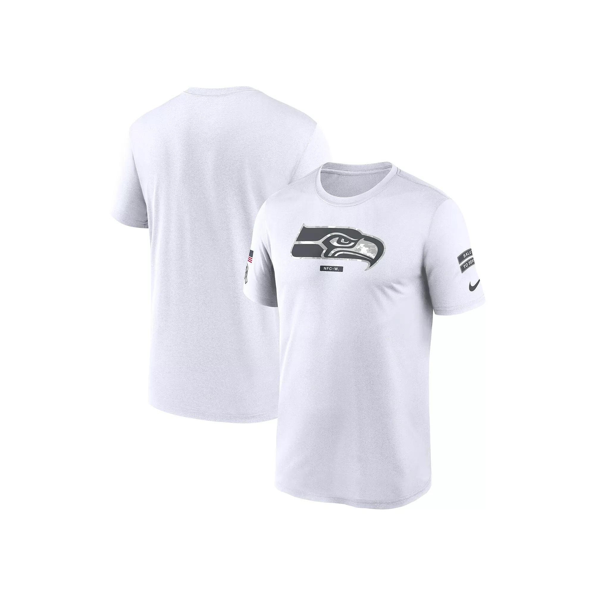Men's Nike White Seattle Seahawks 2024 Salute To Service Legend Performance T-Shirt, Size: 2XL Product Image