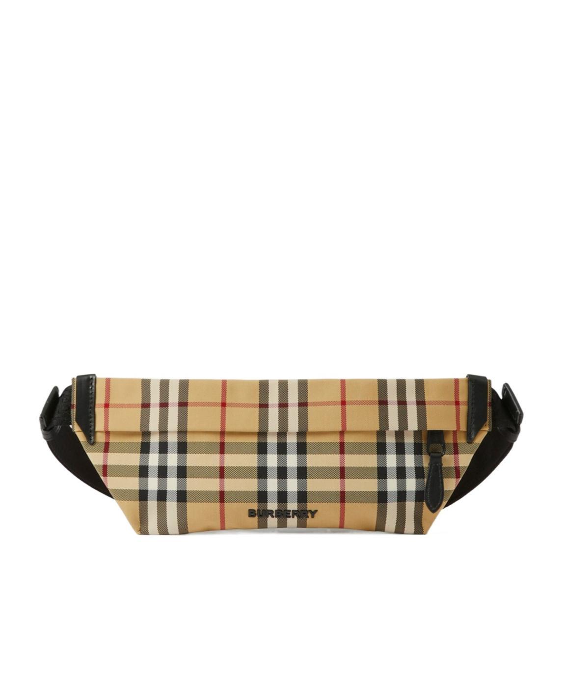 BURBERRY Check-pattern Belt Bag In Nude Product Image