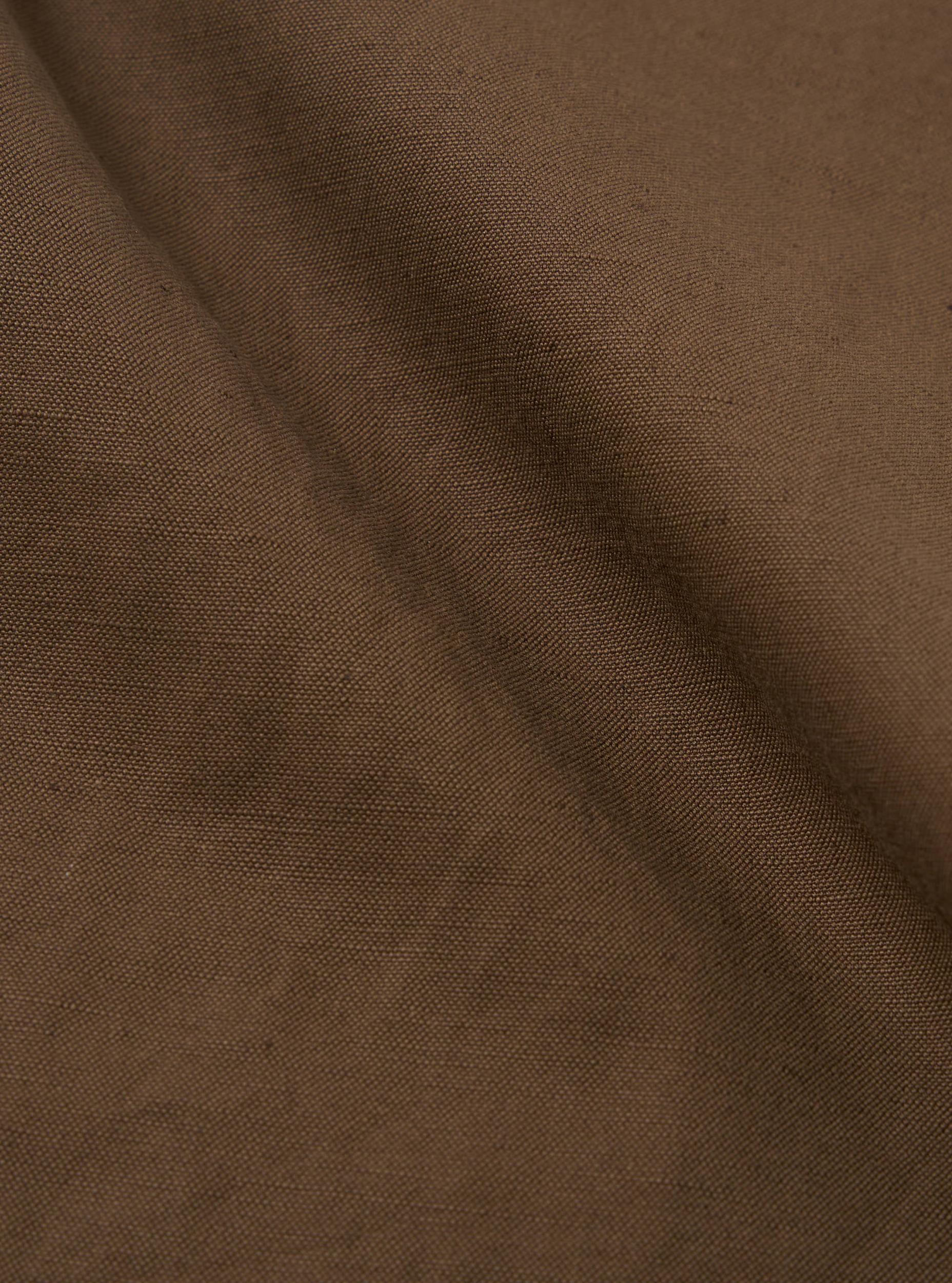 Universal Works Military Chino in Khaki Linen Slub Weave Product Image