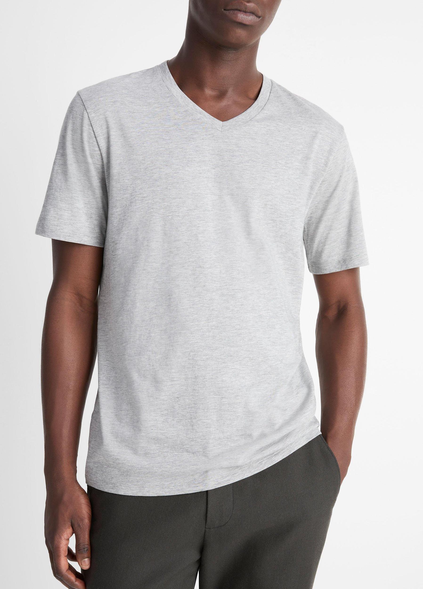 Pima Cotton V-Neck T-Shirt Product Image
