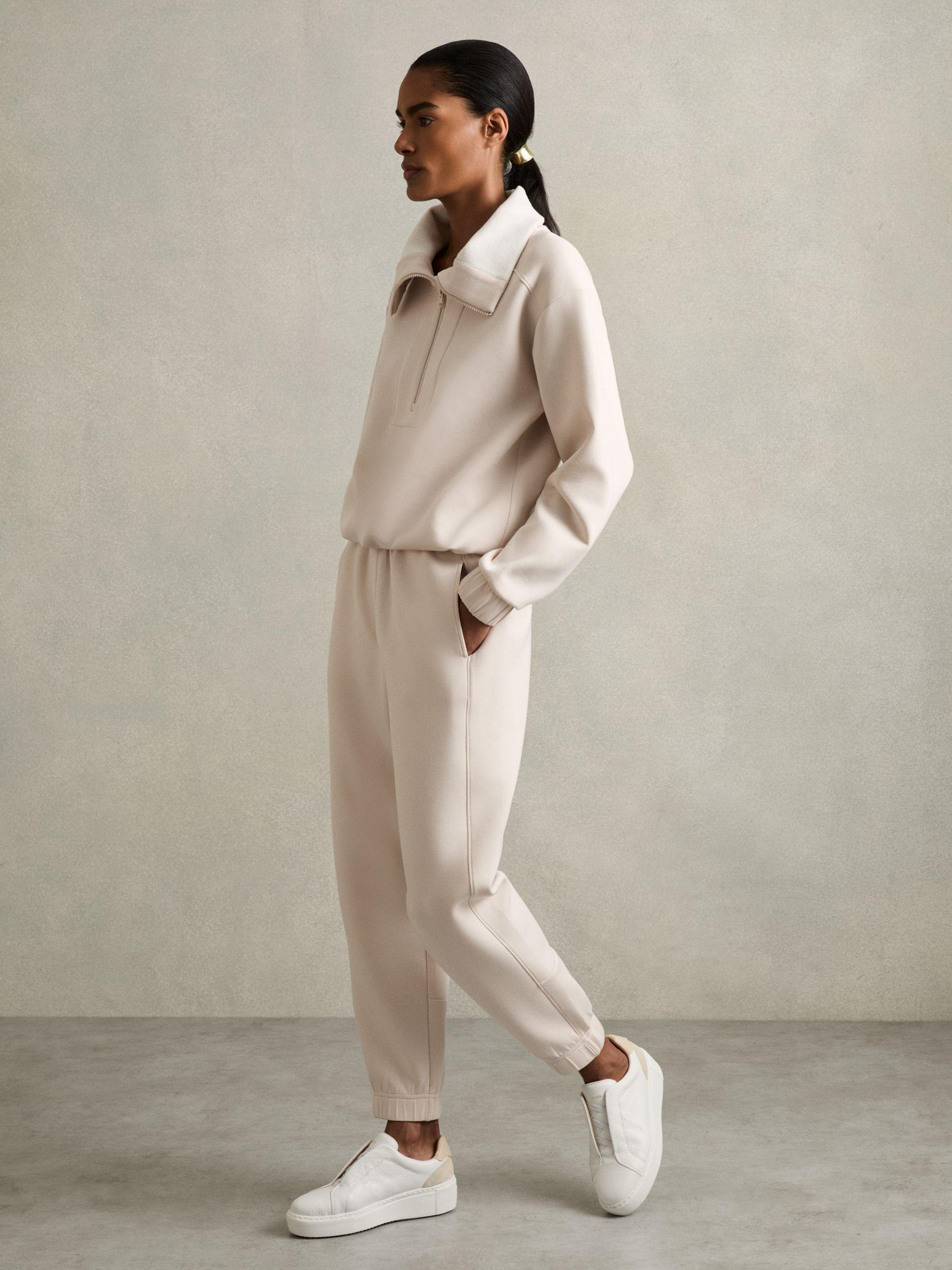 Interlock Tapered Joggers in Stone Product Image