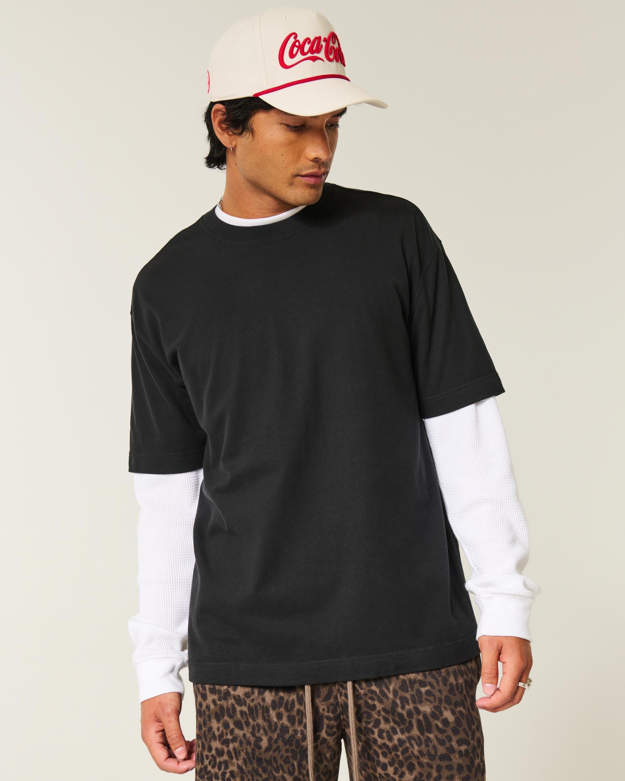 Boxy Heavyweight Camo Crew T-Shirt Product Image