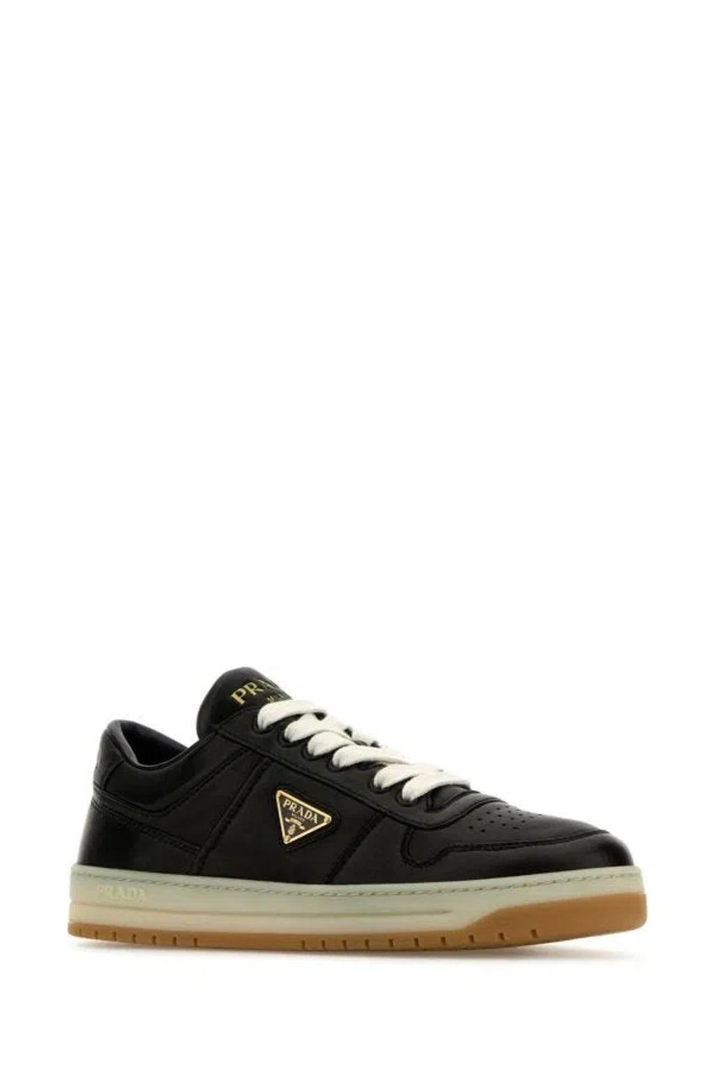 Leather Downtown Sneakers In Black Product Image